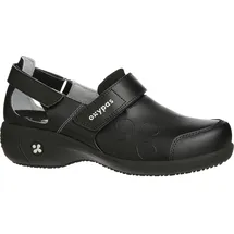 Oxypas SALMA Damen, Sicherheitsclog Leder Schwarz, 37 EU