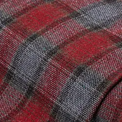 Flanell "Karo" mit Wolle, rot-color