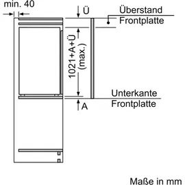 Bosch Serie 6 KIL32ADD1 Einbaukühlschrank (147 l, 1021 mm hoch)