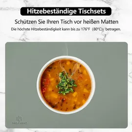 luxuskollektion Tischsets & Untersetzer Lederoptik Abwaschbar Set