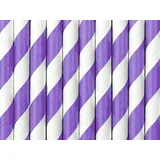 Schnooridoo Papier Strohhalm Trinkhalm Geburtstag Hochzeit Party Kindergeburtstag 20 Sorten (lila weiße Streifen)