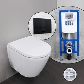 Duravit D-Neo Compact Komplett-SET Wand-WC mit neeos Vorwandelement,, 25880900001+16782BM#SET,