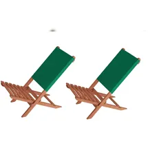Erst-Holz Anglerstuhl Gartenstuhl 10-350 2 Stück  grüner Bezug