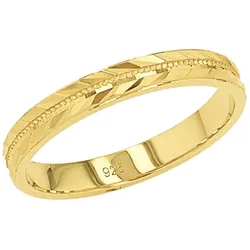 Fingerring AMOR "2037388/-89/-90/-91/-92" Gr. 60, gold (gelbgoldfarben), Fingerringe, Damen, 60, Silber 925 (Sterlingsilber)
