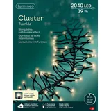 Lumineo Lichterkette CLUSTER TWINKLE 2040 LED 19 m, schwarzes Kabel in warm weiß | Gr.: onesize