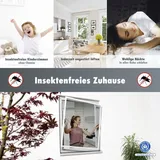 Primaster Fliegenschutzgitter mit Aluminiumrahmen 130 x 150 cm Weiß
