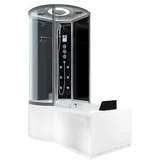 AcquaVapore Kombination Badewanne Dusche K55-R33-EC Duschtempel 100x170