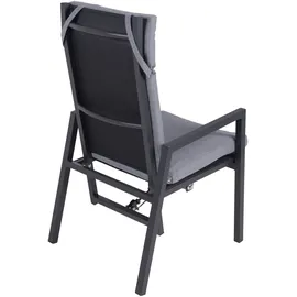 Garden Pleasure SINTRA Gartenstuhl 66 x 55 x 103 cm grau/schwarz 1 St.