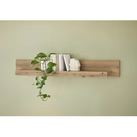 Home Affaire Wohnwand Cantara, Anbauwand, Wohnzimmer-Set, in Eiche Evoke, Weiß oder Kaschmir, (Set, 4-St), enthält zwei Vitrinen, ein Sideboard und ein Wandboard braun 290 cm x 200 cm x 42 cm