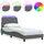 vidaXL Bettgestell mit LED ohne Matratze Dunkelgrau 80x200 cm Stoff