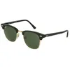 Clubmaster RB3016 W0365 49-21 polished black on gold/green