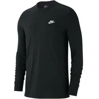 Nike Sportswear Club Langarm-T-Shirt Herren Black/White S