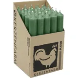 Kerzenfarm Hahn Stabkerzen aus Paraffin, 180/22 mm, Kieferngrün, KERZENFARM HAHN, Brenndauer ca. 8h, 25 Stück pro Verpackung