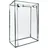 mit Schrägdach 1 x 0,5 x 1,5 m transparent/schwarz 2 St.