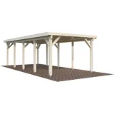 Einzel-Carport 360 x 762 cm Transparent tauchgrundiert