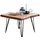 FineBuy Couchtisch Baumkante Braun Sheesham 56 x 38 x 51 cm