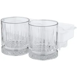 Whisky Ice Ball Set - 2 Whiskygläser + Kugel-Eisform
