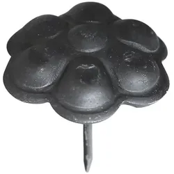 Chic Antique Eisen Nagel Blume, L4/D4 cm, antik kohle