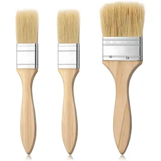 3 Stück Backpinsel Naturborsten, Küchenpinsel Aus Naturborsten, Pinsel Für Lebensmittel, Lebensmittelpinsel Set, Lebensmittel Pinsel Für Kuchen, Grill, öl, Butter, Ei, Soße 20 X 4.5cm, 18 X 2.4cm