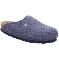 Rohde Damen Pantoffel Hausschuh Strickobermaterial Alba 6076, Größe:39 EU, Farbe:Blau