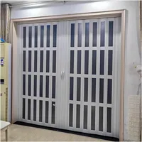 YLLFFLL Falttür 230 cm Hoch, Weiß PVC Falttüren Innentüren Nach Maß Mit Acrylglas & Türgriffen, Moderner Stil Raumspartür Schiebetür Faltwand, Kunststoff Innentür(170x230cm/66.9x90.6in)