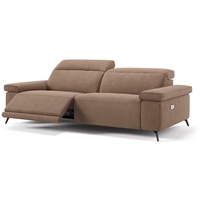 Sofanella 3-Sitzer Stoffsofa URBANA Dreisitzer Relaxsofa italienisch braun