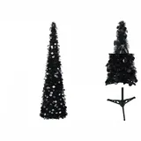 vidaXL Künstlicher Pop-Up-Weihnachtsbaum Schwarz 180 cm PET