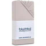 Blumtal Spannbettlaken Baumwolle 180 x 200 cm beige 2 St.