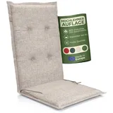 Petsation Hochlehnerauflage Florence Hochlehner Auflage Gartenstuhlauflage mit Schaumstoffpolster, (1 St) beige