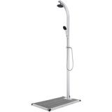 vidaXL Gartendusche mit Bodenplatte 220 cm grau 3070796