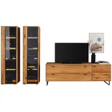 MCA Furniture MCA Wohnwand Arezzo Wildeiche Braun