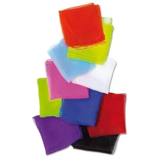 Chiffon-Tücher, 5er-Set - in Weiß - 65 x 65 cm