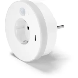 Tchibo - LED-Nachtlicht mit Steckdose und USB-C-Buchse - weiß