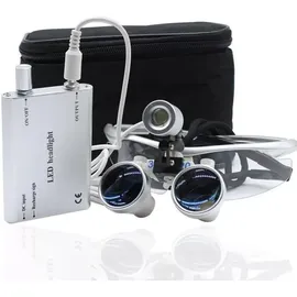 CNCEST Lupenbrille Zahnarzt, Dental Lupenbrilles Mit Led Scheinwerfer Headlight Licht, 3.5x 420mm Lupenbrille Mit Licht Zahnarzt Für Alle Type Von Chirurgischen Operation