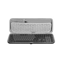 Geekria Tastaturhülle in voller Größe, Hartschalen-Reisetasche, kompatibel mit Logitech MX mechanischer, kabelloser beleuchteter Performance-Tastatur/Logitech MK955/Logitech Signature Slim K950