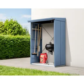 Hörmann Kaminholzregal Elegant-V Typ 1 112,7 x 102,5 x 198 cm taubenblau