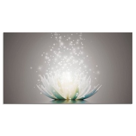 Artland Küchenrückwand »Magie der Lotus-Blume«, (1 tlg.), Alu Spritzschutz mit Klebeband, einfache Montage, grau