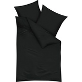 Mako-Satin schwarz 135 x 200 cm + 80 x 80 cm
