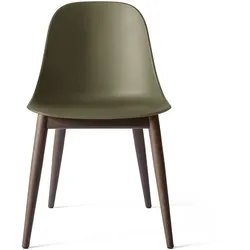 Audo - Harbour Dining Side Chair, Eiche dunkel gebeizt / oliv
