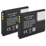 2er Set Hochleistungs Li-Ion Akku 1200mAh für Fritz Fon C6 Fritz Fon X6 Ersatzakku Zusatzakku Telefonakku DECT Batterie schnurloses Telefon AVM Accu