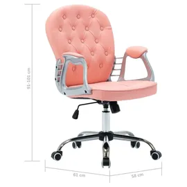 vidaXL Bürodrehstuhl Kunstleder Rosa