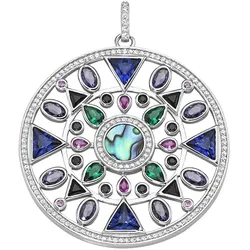 Giorgio Martello Milano Anhänger Mandala, Silber 925 Charms & Kettenanhänger   Violett 