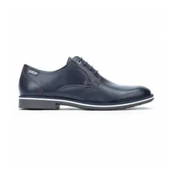 Pikolinos für Herren. M4V-4130 Navy Leon Leder-Slipper (41), Blau, Wohnung, Schnürsenkel, Lässig, Marine