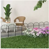 Outsunny Teichzaun 264 x 61 cm Schwarz/Metall