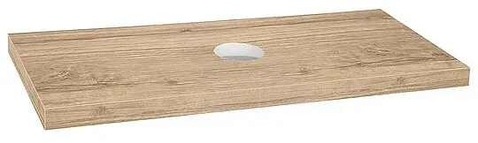 Konsole Blata Asteiche, mit Bohrung, mit Halterung, 1200 x 56 x 510 mm - 93 158 82