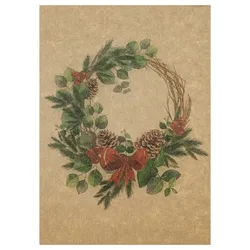 Home Fashion®, Grußkarte "Natural Wreath", Grußkarte mit Umschlag zum Beschreiben, 1 Stück pro Pack