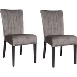 Home Affaire 4-Fußstuhl HOME AFFAIRE, braun (wenge lackiert, braun 26, wenge), B:46cm H:93cm T:64cm, Massivholz, Polyester, Stühle, vertikale Nähte in der Rückenlehne