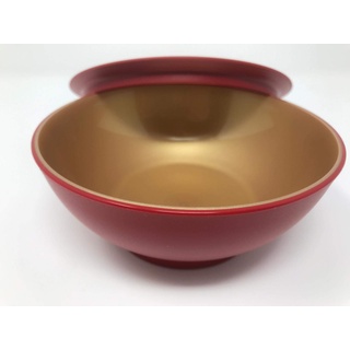 Tupperware Allegra Servierschale Schüssel mit Deckel rot bordeux Gold Weihnachten 275ml edel glänzend