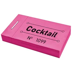 CombiCraft Wertmarken Block 'Cocktail' Pink - 5 Blöcke mit 50 Wertmarken pro Block