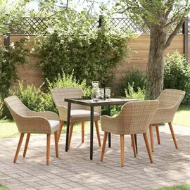 vidaXL Garten Essgruppe 5-tlg. Beige
